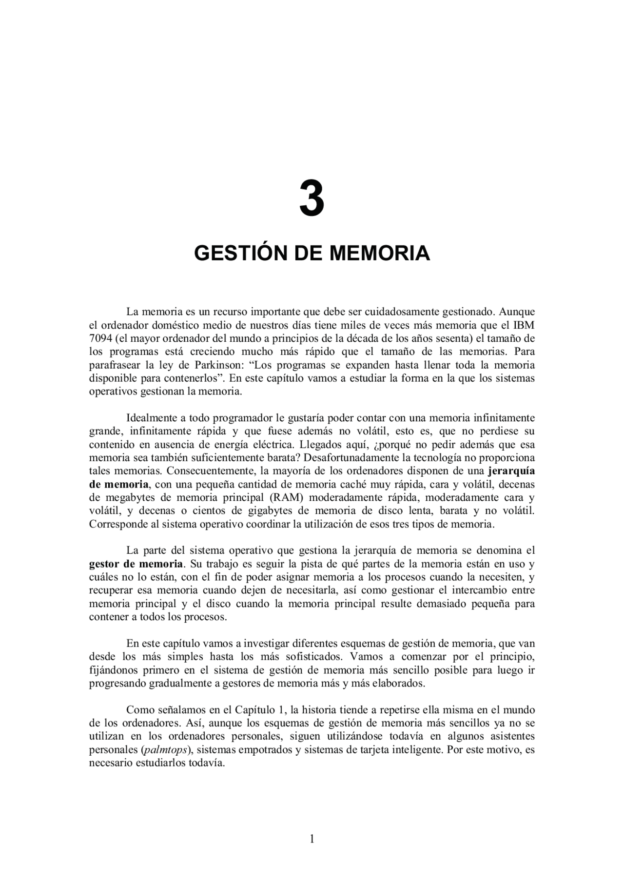 Gestion de memoria Unidad N4 Docsity