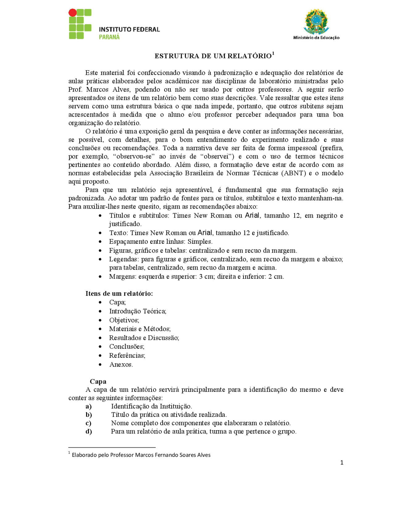 Estrutura de um relatório | Study Guides, Projects, Research Reporting ...