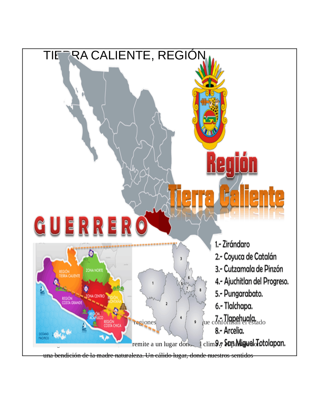 Tierra caliente y su biodiversidad Apuntes de Literatura Universal