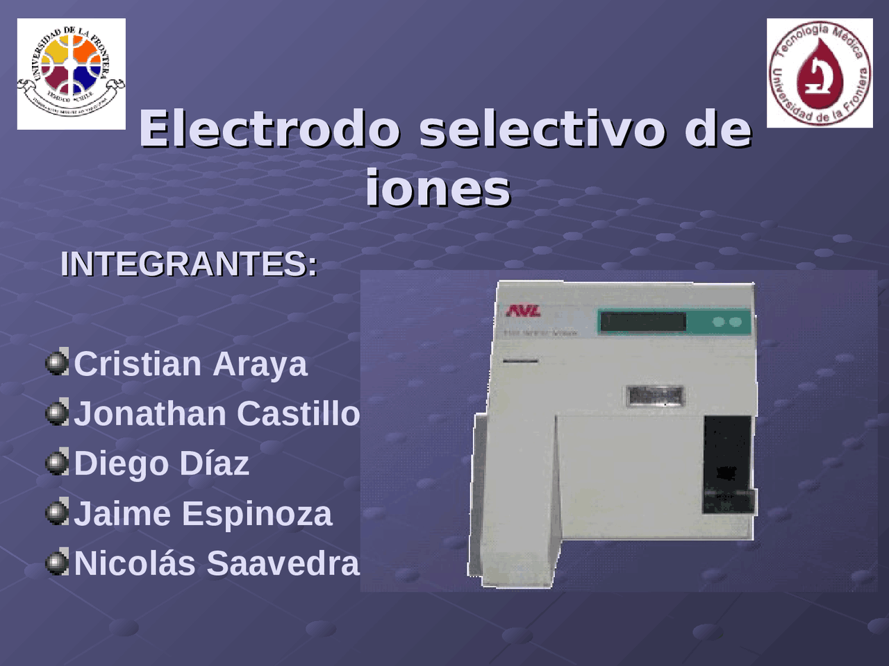 Potenciometria y los electrodos selectivo de iones Diapositivas de
