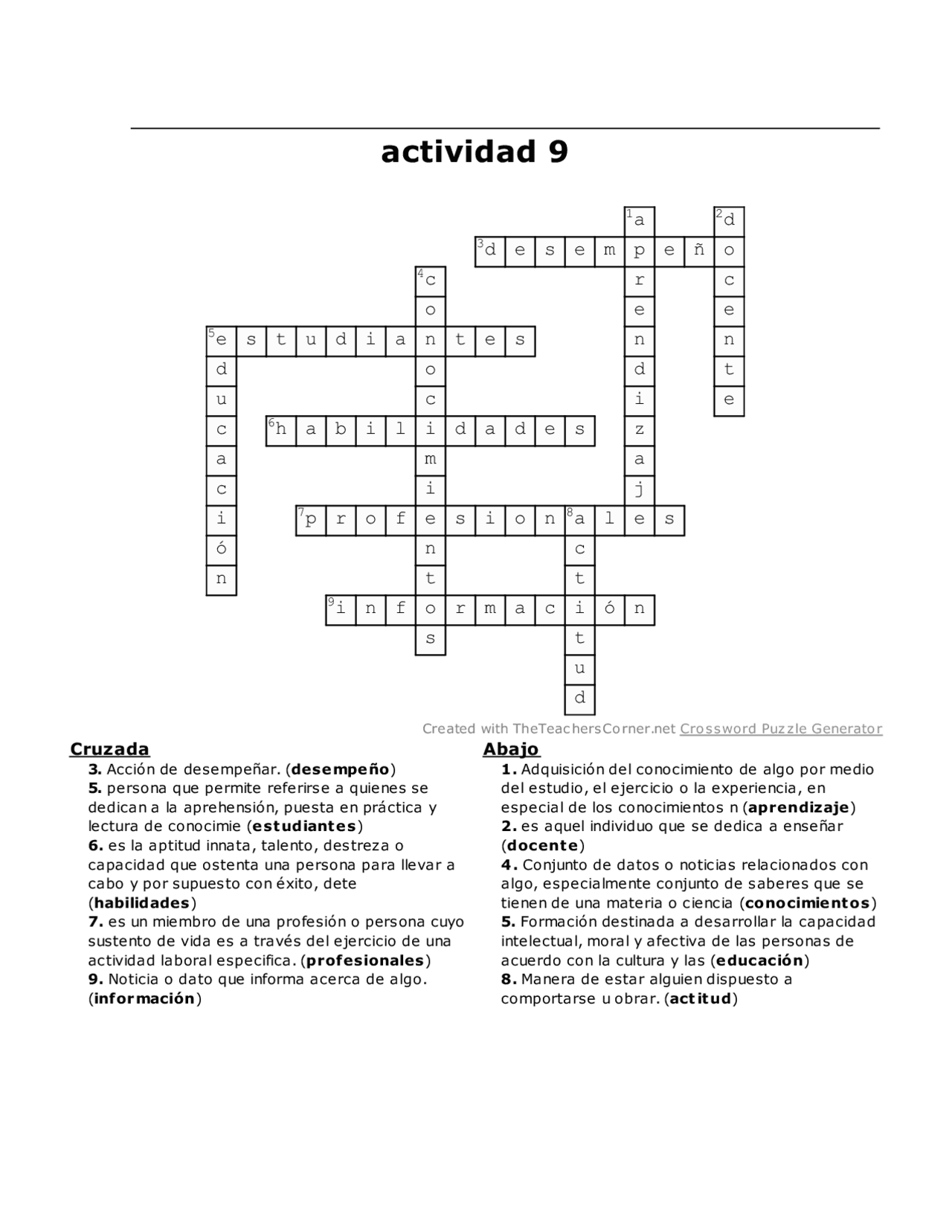 El Buen Ladron Crucigrama Pdf crucigrama ya resuelto - Docsity