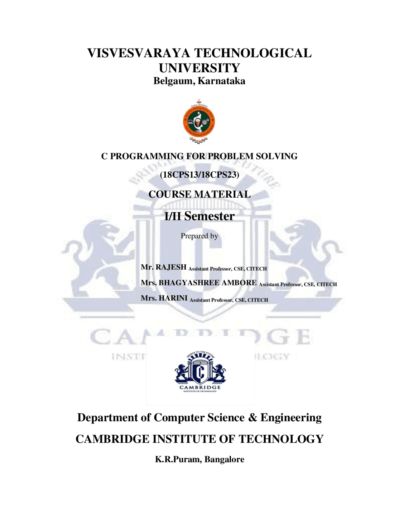 Pdf file for c programming for problem solving - Docsity