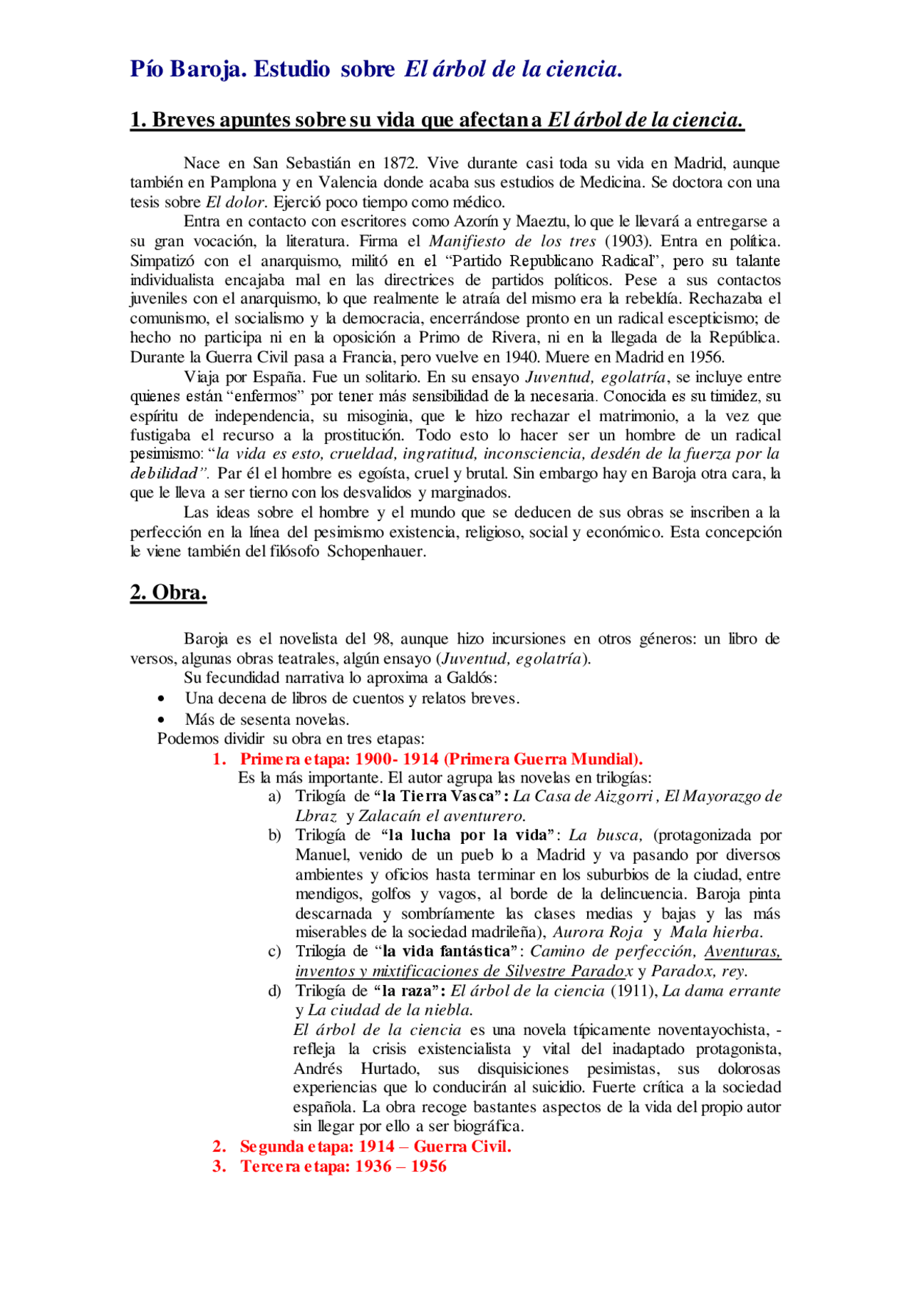 Estudio Arbol De La Ciencia Docsity