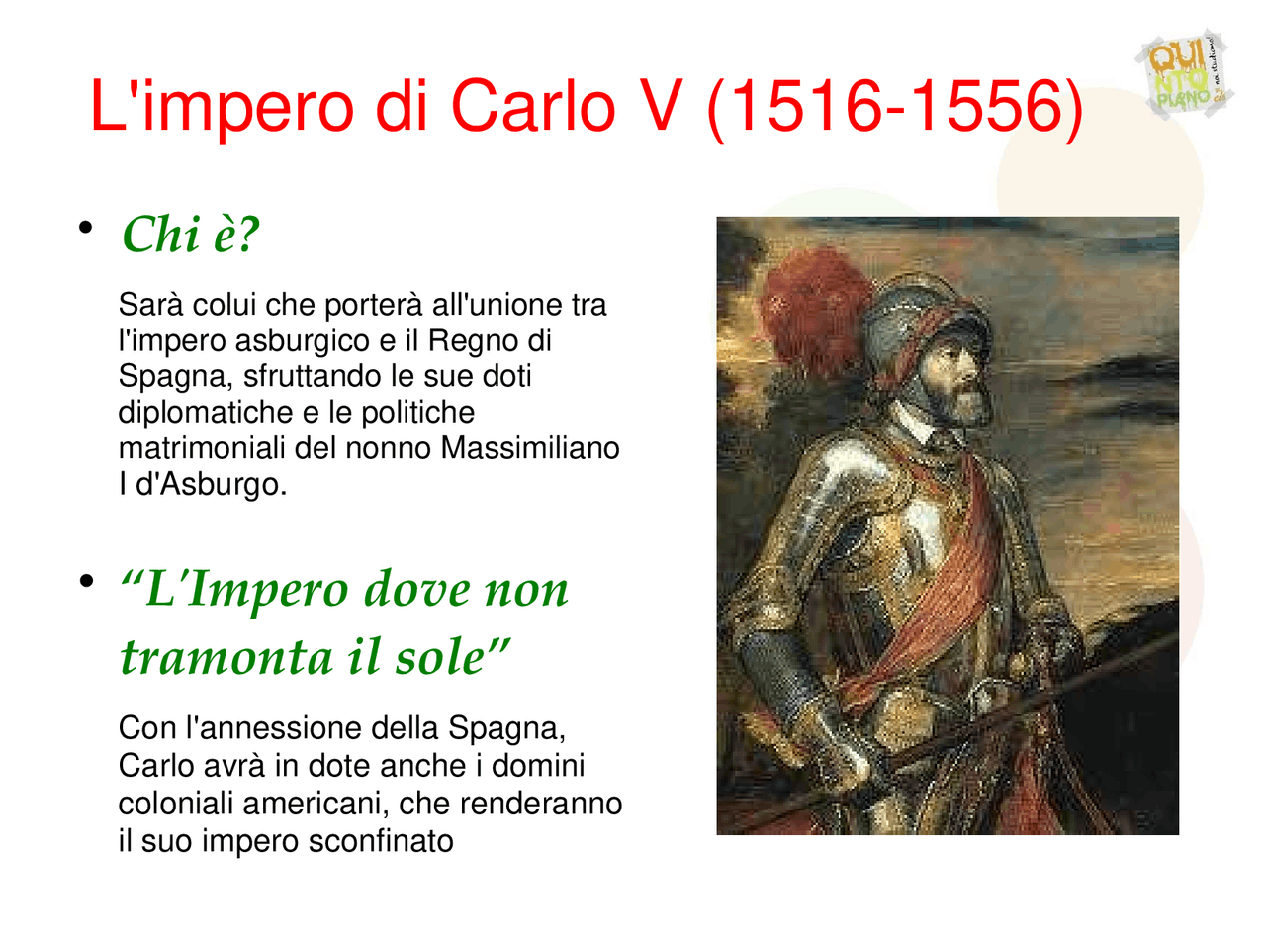 L’impero di Carlo V e la sua abdicazione Docsity