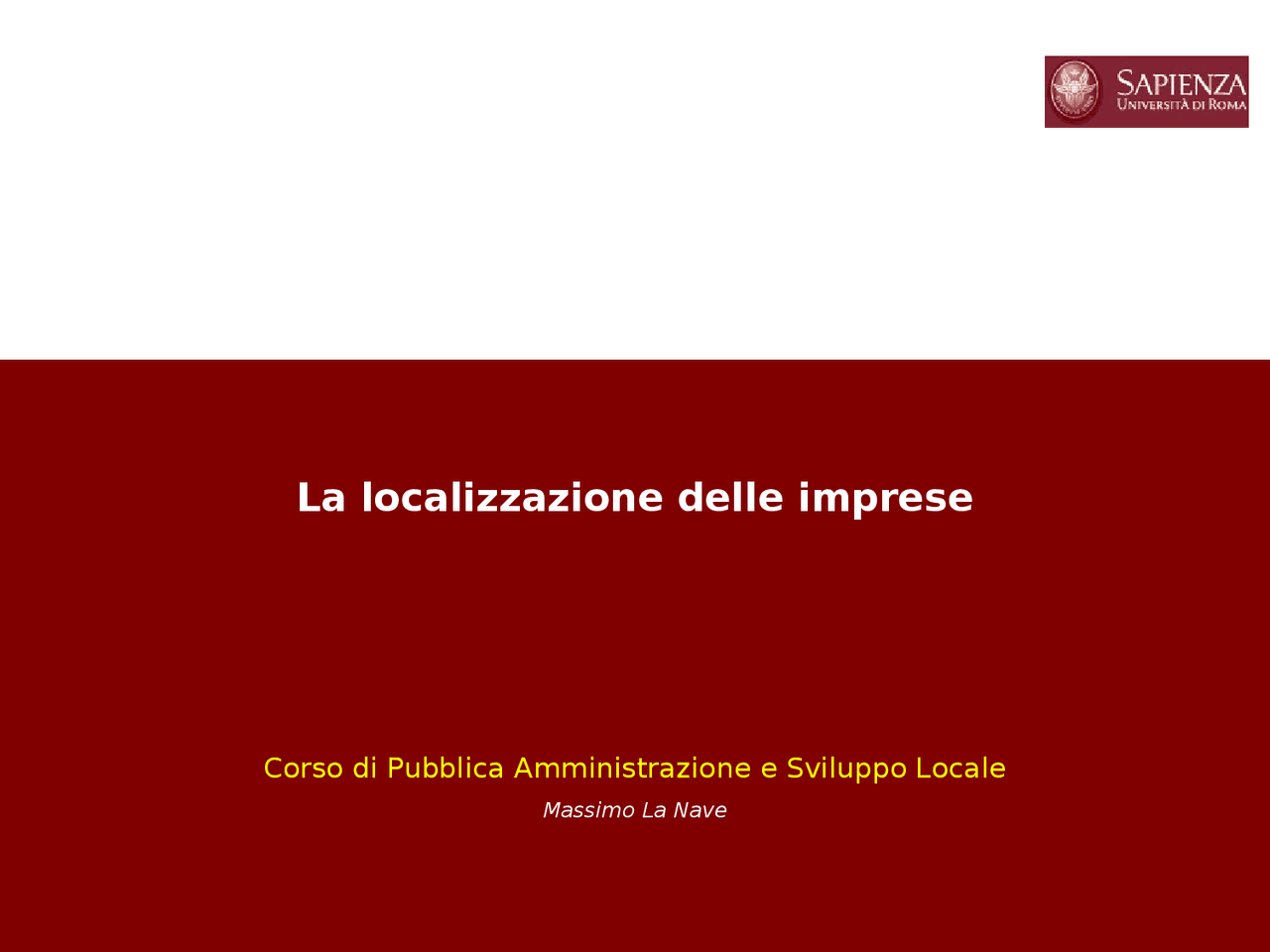 Economie di agglomerazione Docsity