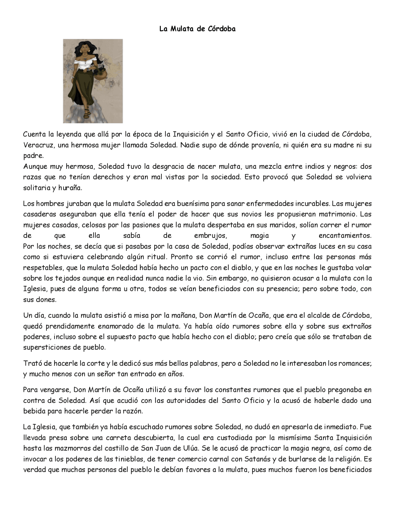 La Mulata de Córdoba Apuntes de Literatura Universal Docsity La Mulata de Córdoba Apuntes de Literatura Universal Docsity