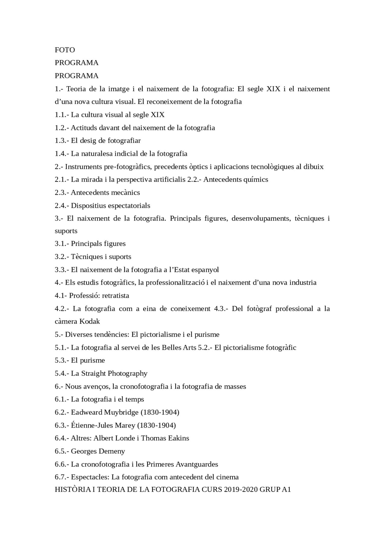 Historia De La Fotografia Docsity