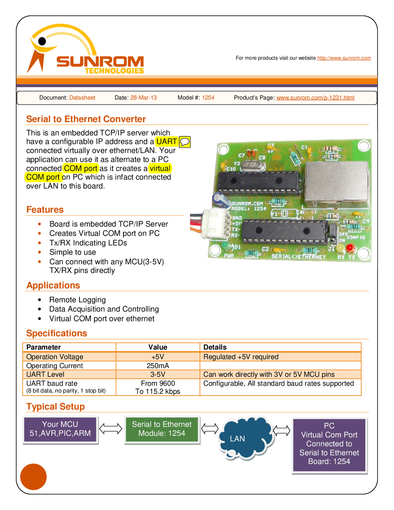 datasheet of enc28j60 | Study Guides, Projects, Research ...