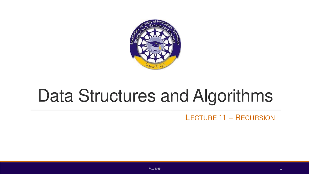 Data structure slides and its application - Docsity