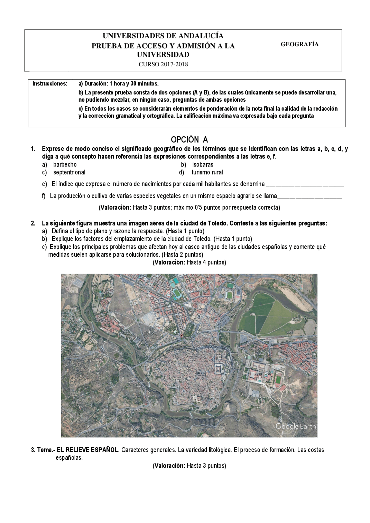 Modelo De Examen De Geografía Selectividad Docsity Modelo De Examen De Geografía Selectividad Docsity