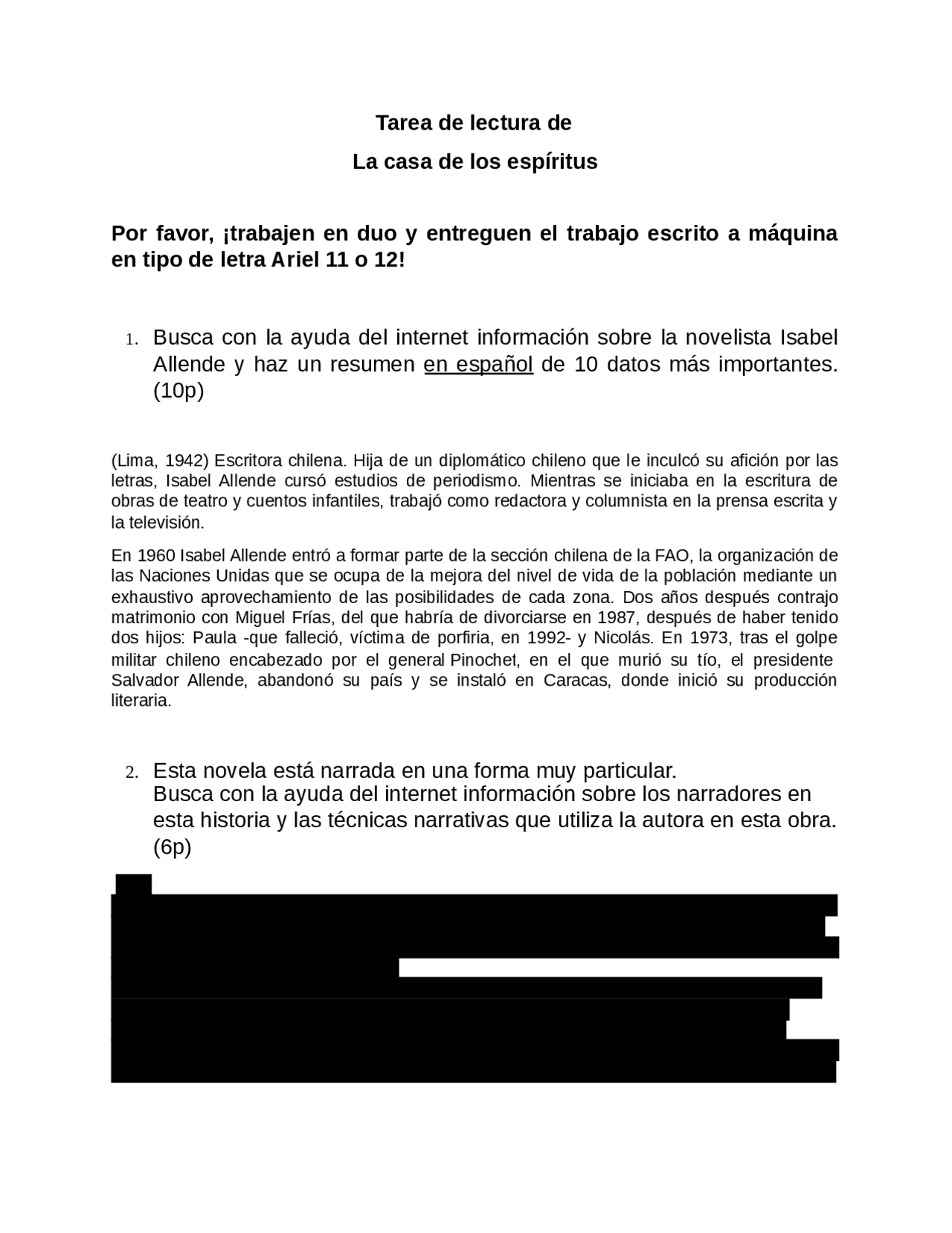 La Casa De Los Espiritus Docsity