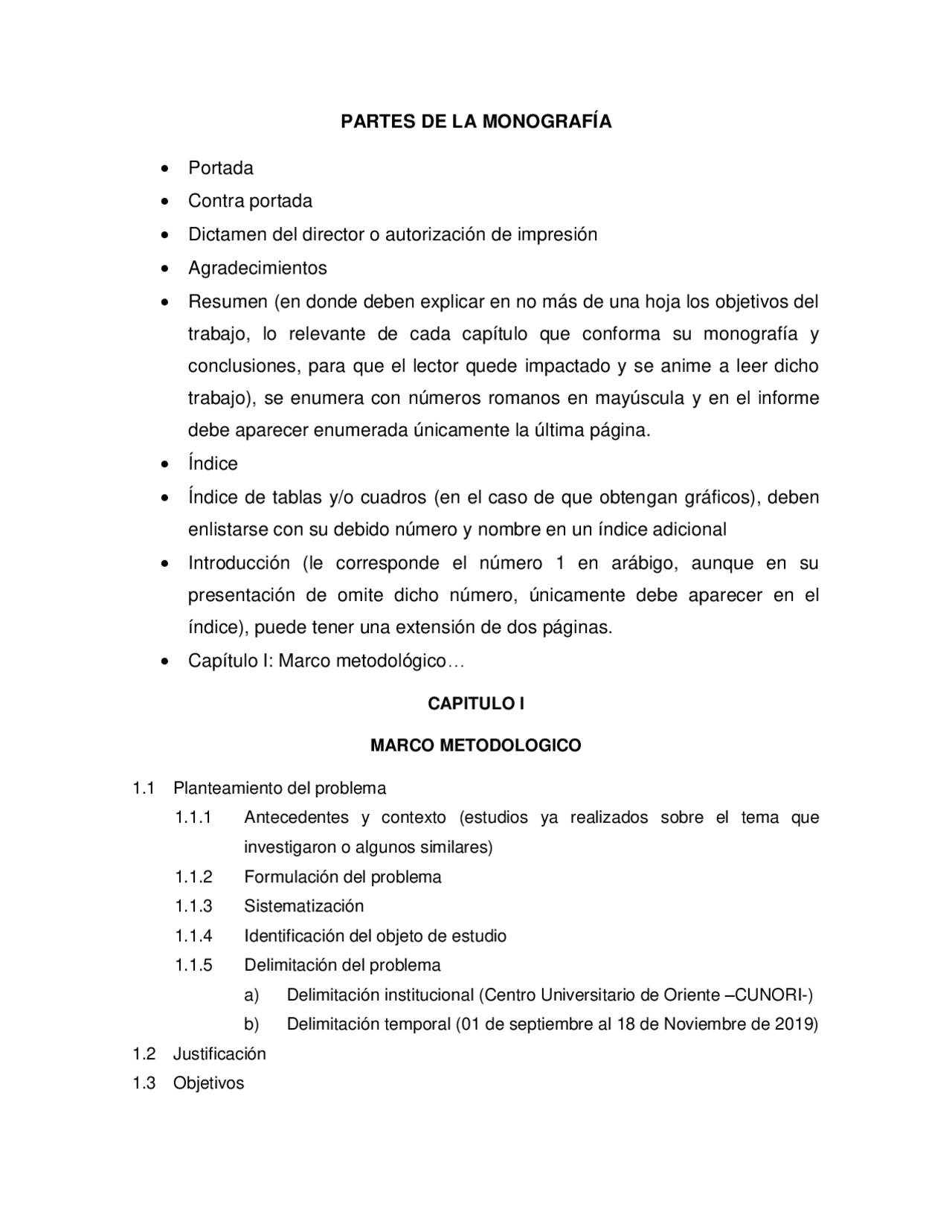 Partes de una monografía - Docsity