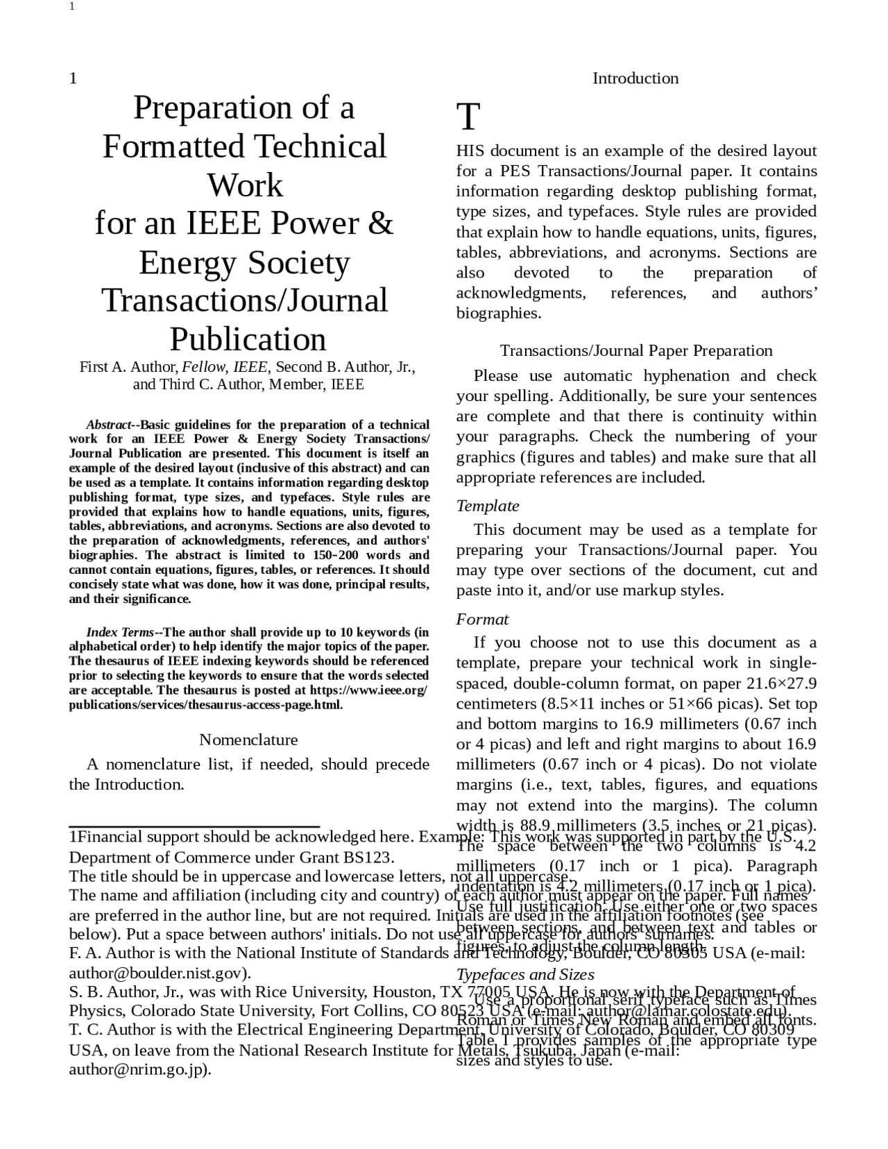 ieee paper format example