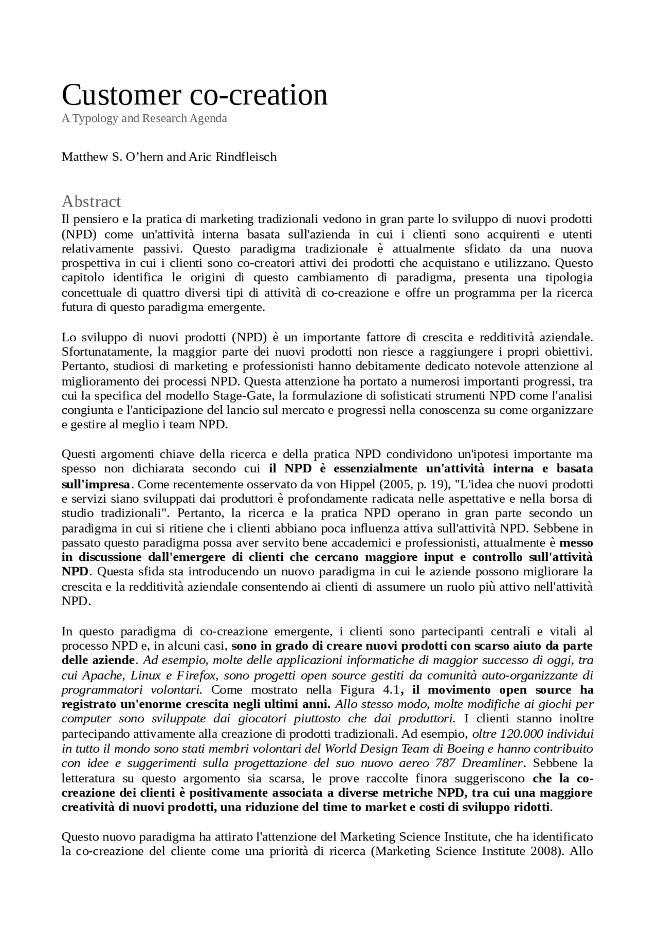 CIMO: ''CUSTOMER CO-CREATION: A Typology and Research Agenda'' by ...