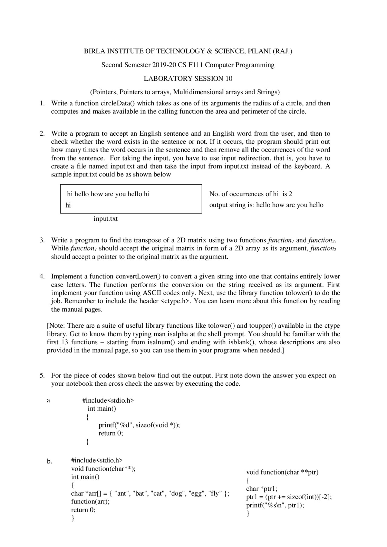 COMPUTER PROGRAMMING - Docsity