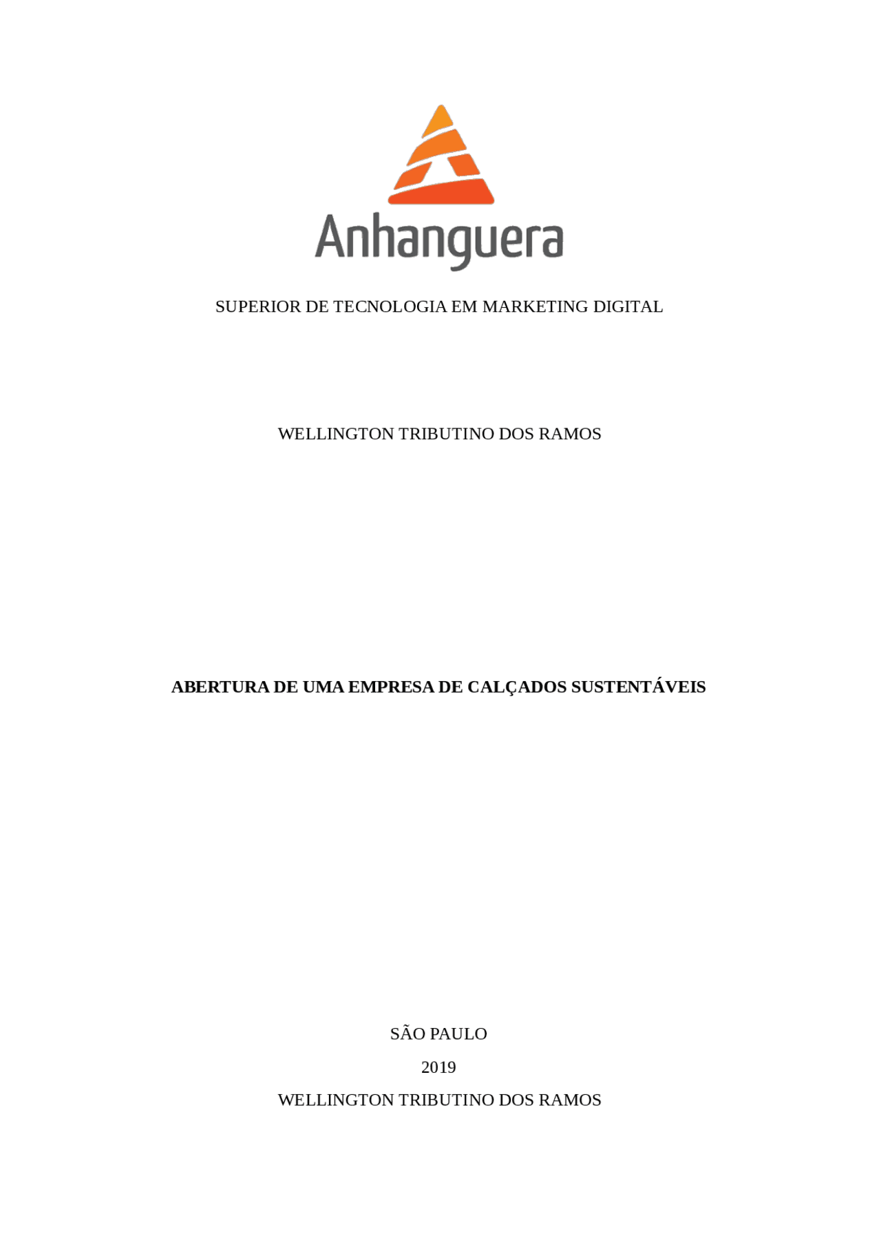 Abertura de uma empresa de calçados sustentáveis - Docsity