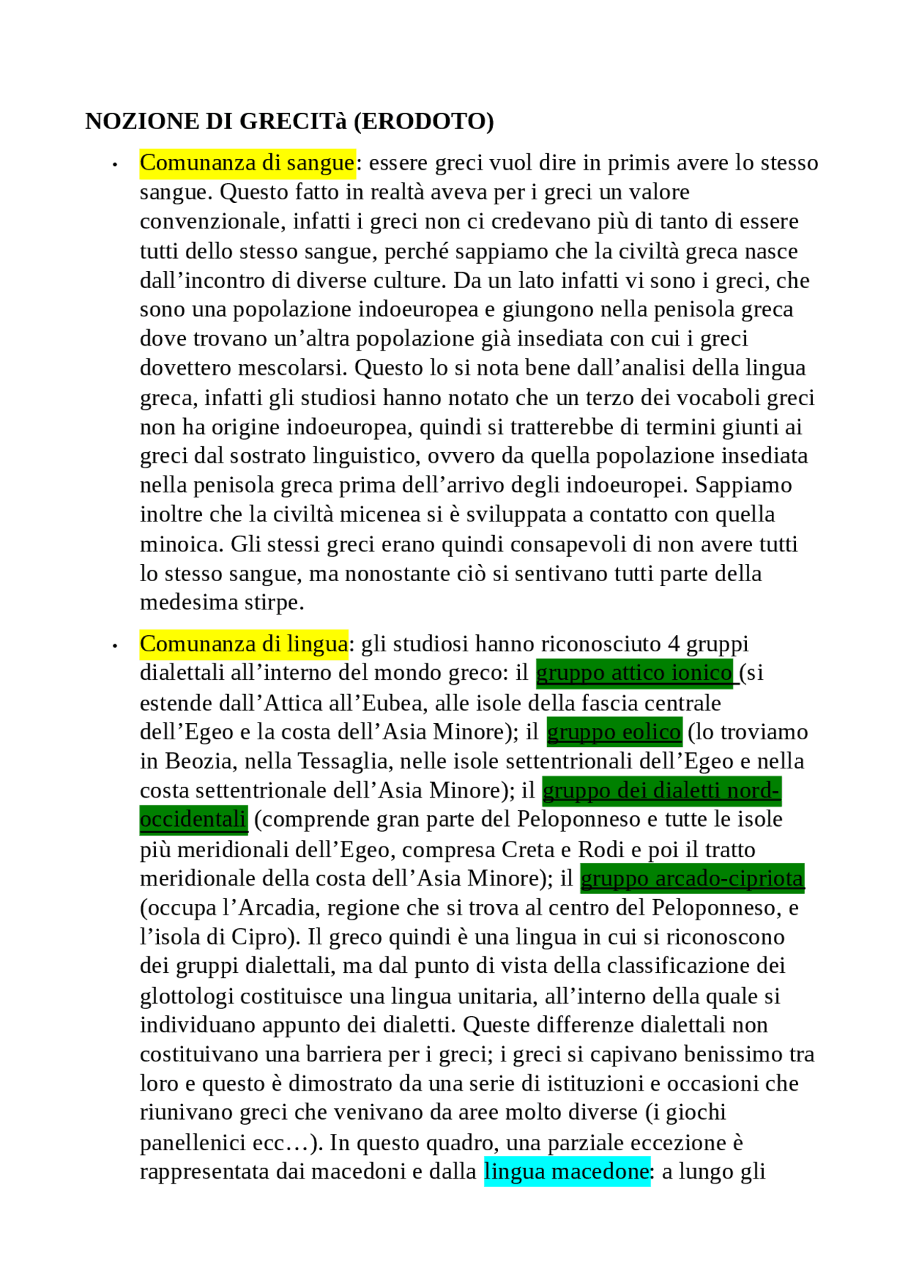 Erodoto E Tucidide Nozione Di Grecit E Concetto Di barbaro Docsity