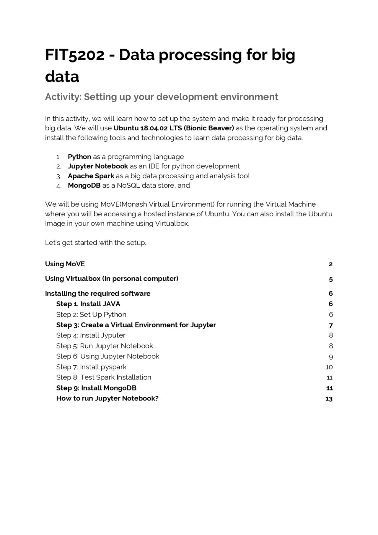 Setting up your environment | Study Guides, Projects, Research Linux skills  | Docsity