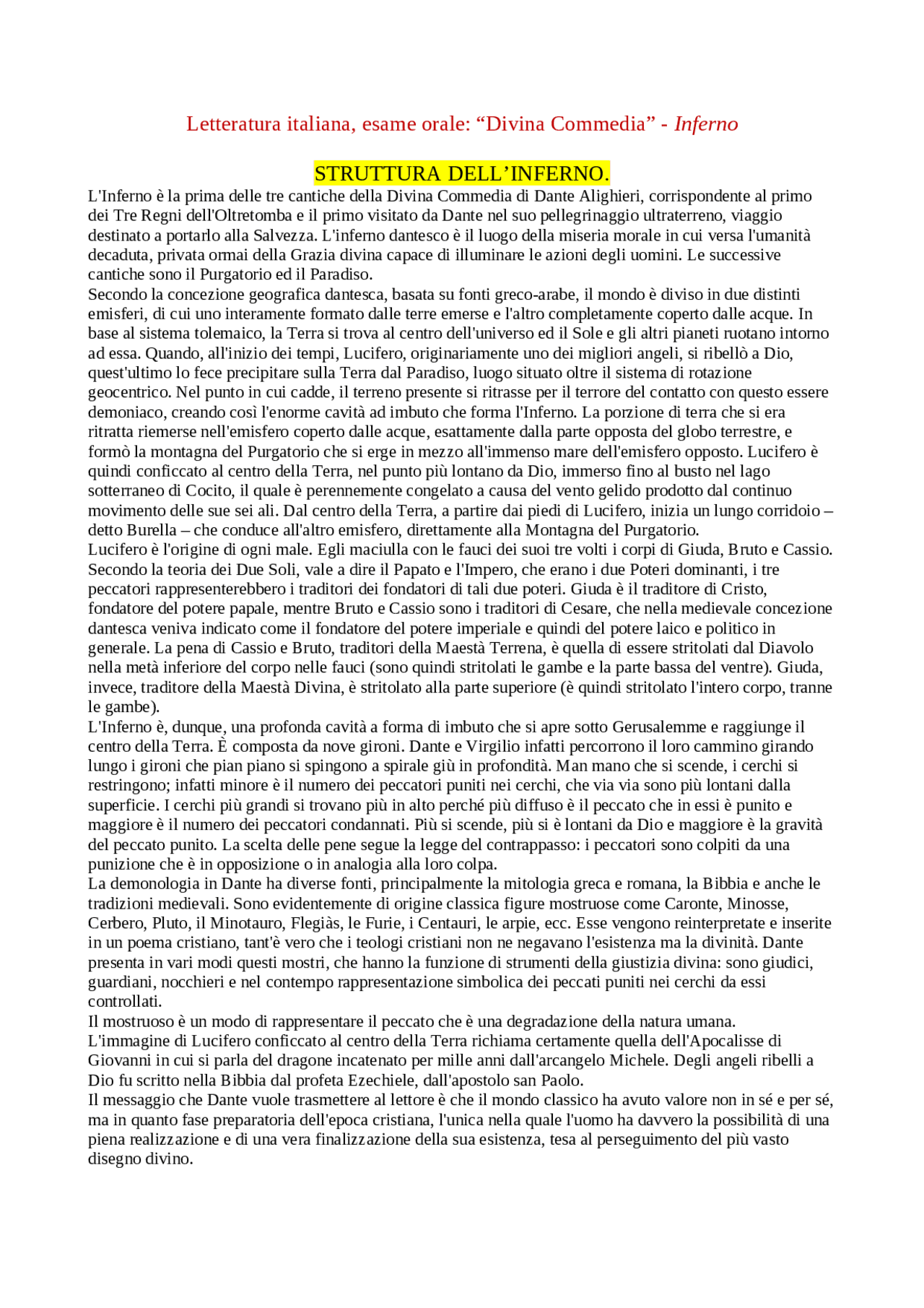 Divina Commedia Inferno Canto 2 Commento