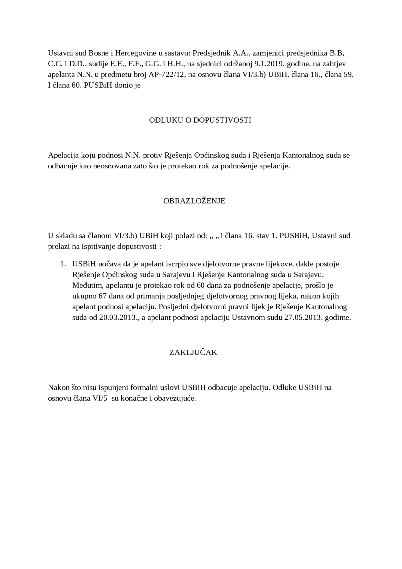 Primjer apelacije za predmet Ustavno pravo | Vežbe' predlog Ustavno ...