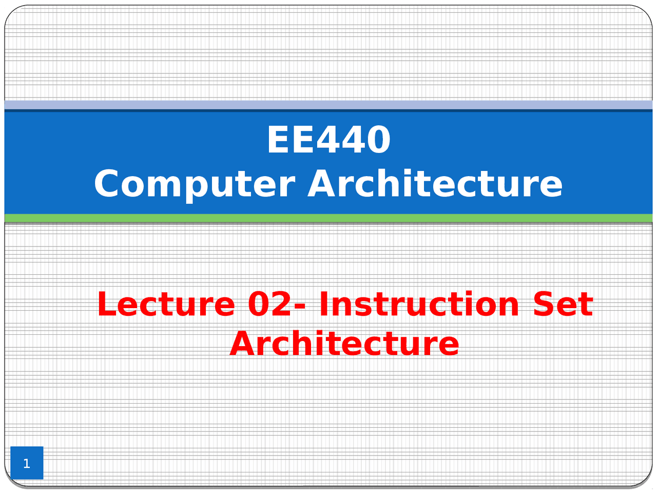 Computer architecture Lecture2 - Docsity