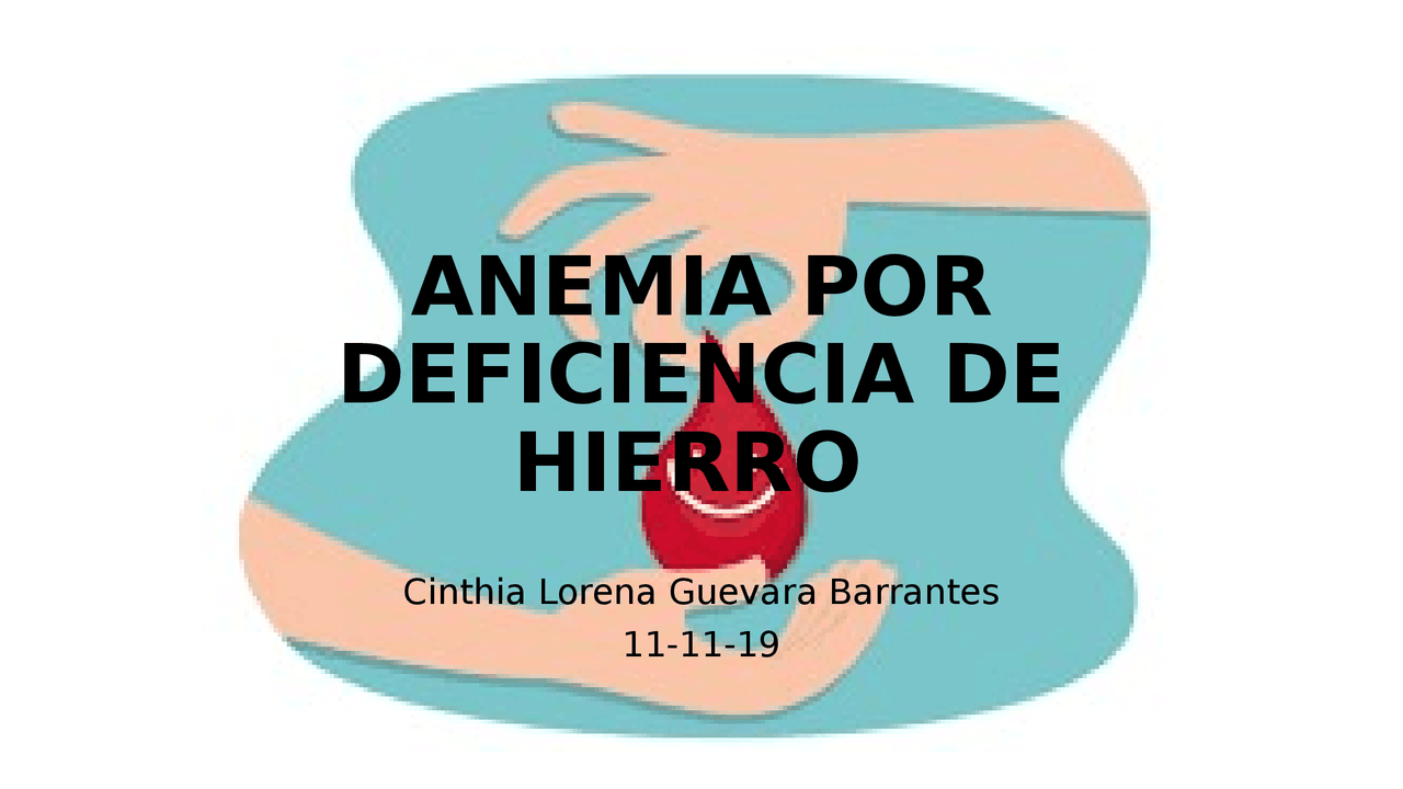 Anemia por deficiencia de Hierro - Docsity