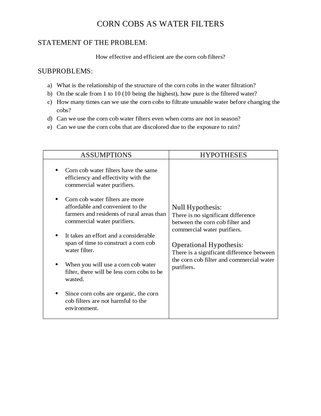 Statement of the problem | Study Guides, Projects, Research ...