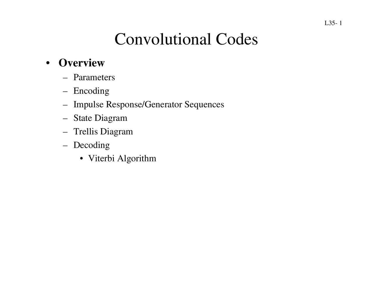 Convolutional codes and its characteristics - Docsity