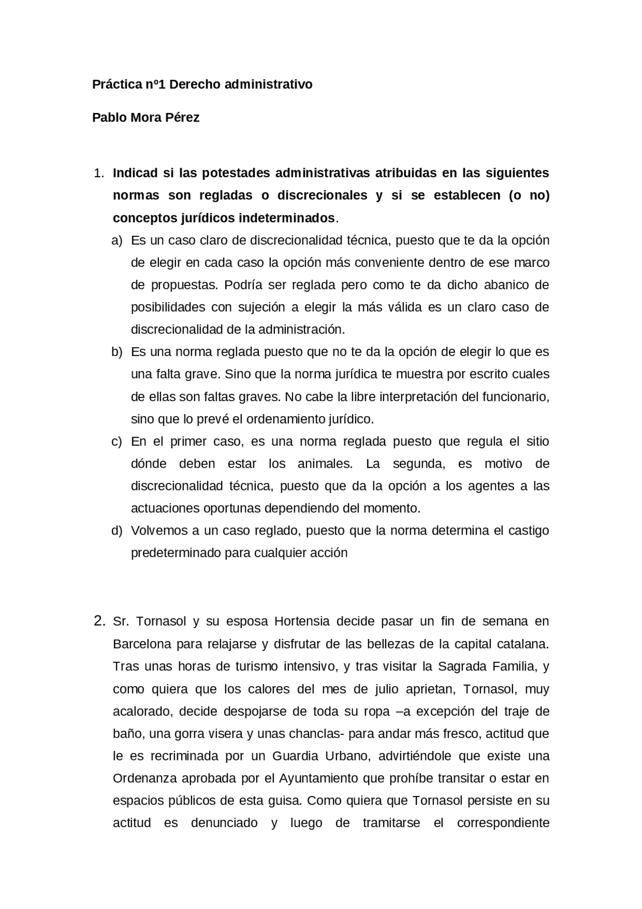 Práctica Maria luisa Roca | Apuntes de Derecho Administrativo | Docsity