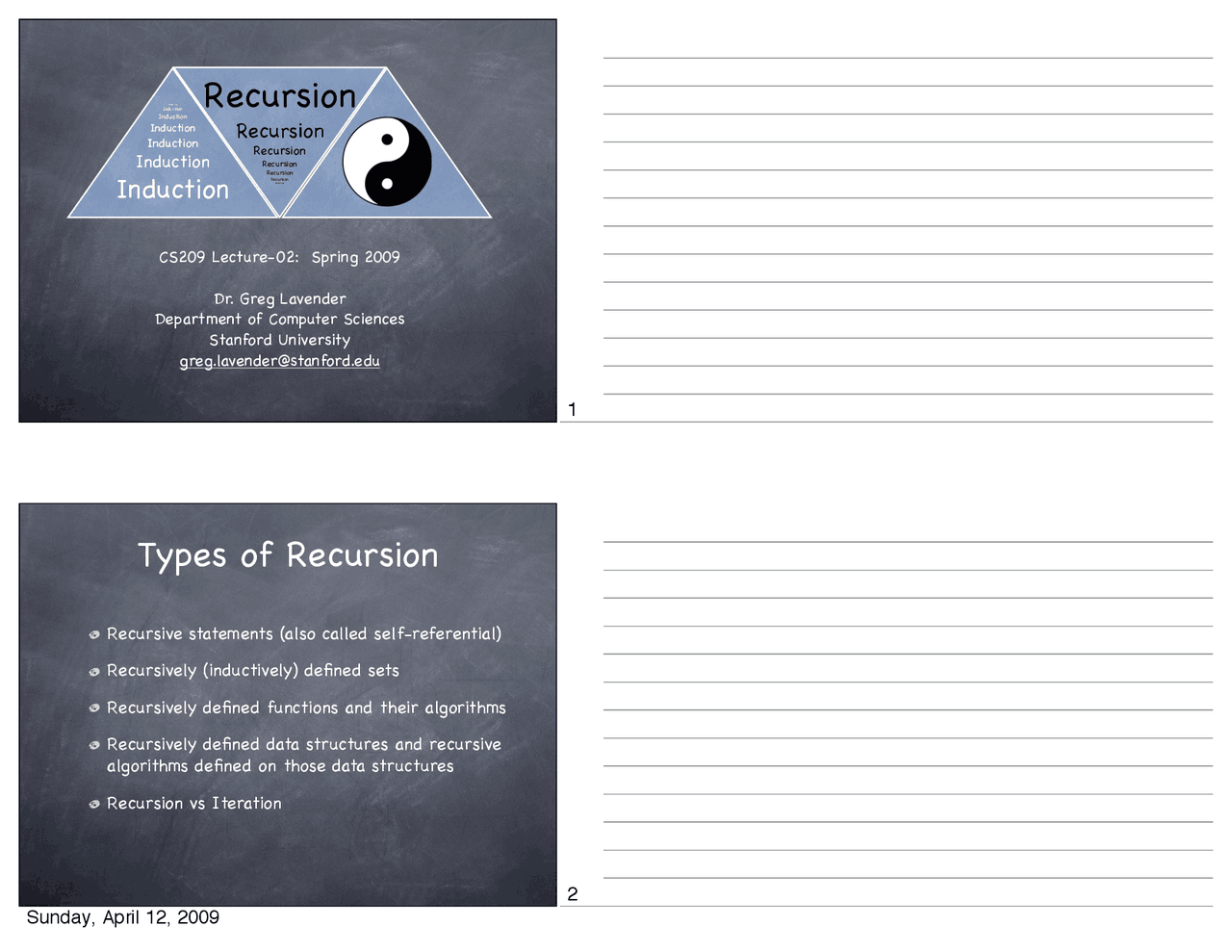 Recursion Basic Beginner questions by stanford - Docsity