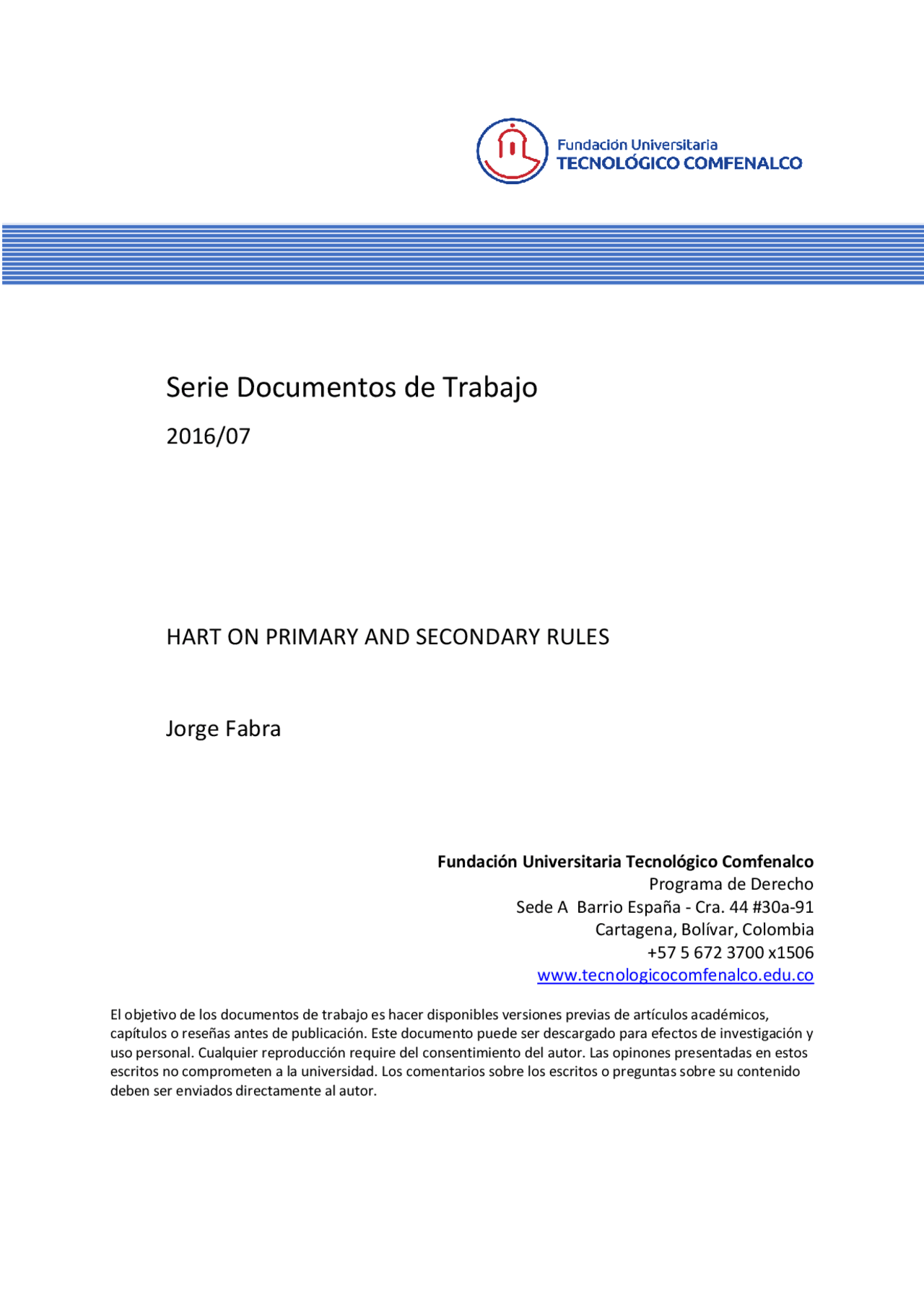 Hart on Primary and Secondary Rules. - Docsity