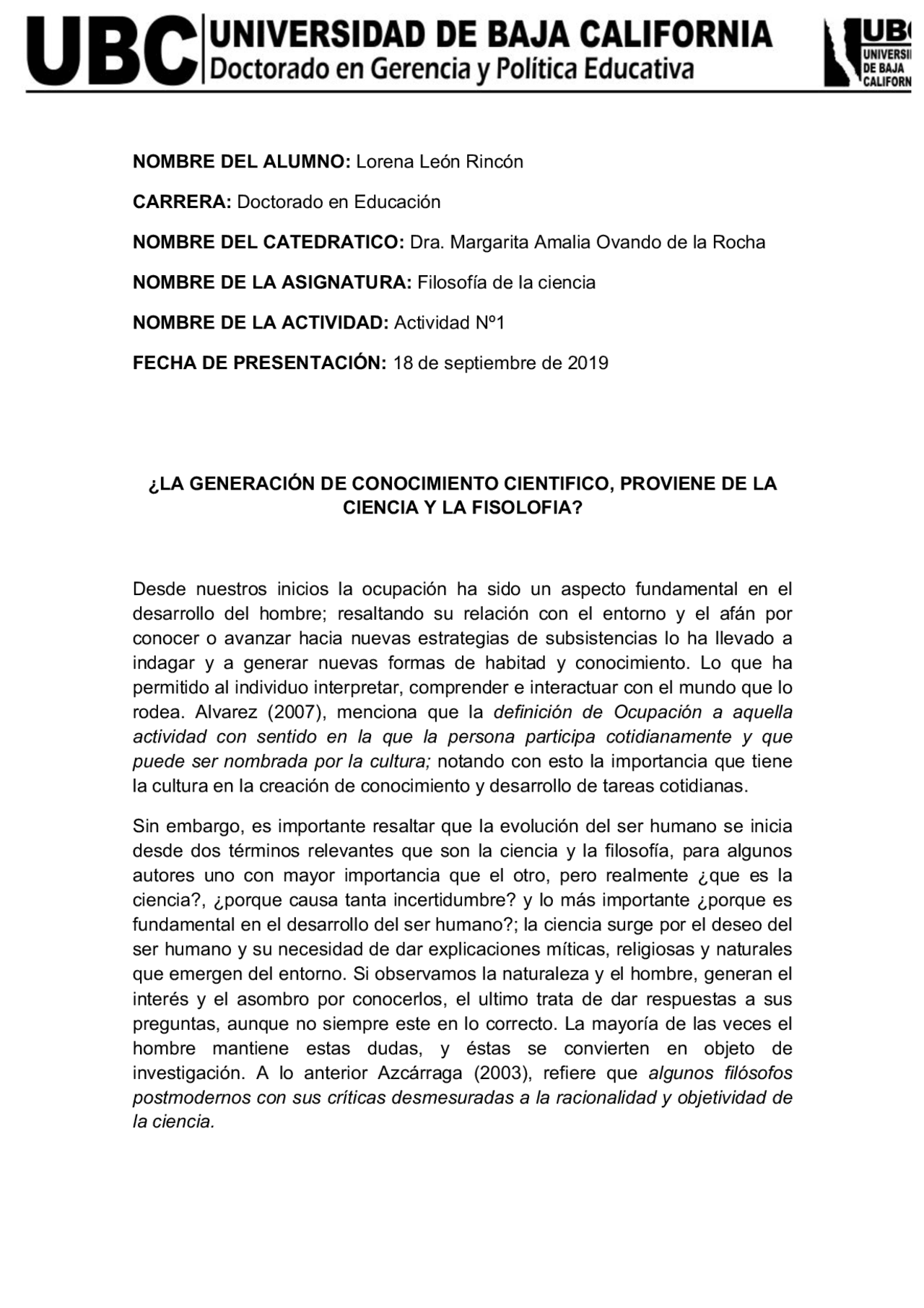 Reporte De Lectura La Ciencia Su Metodo Y Su Filosofia Docsity