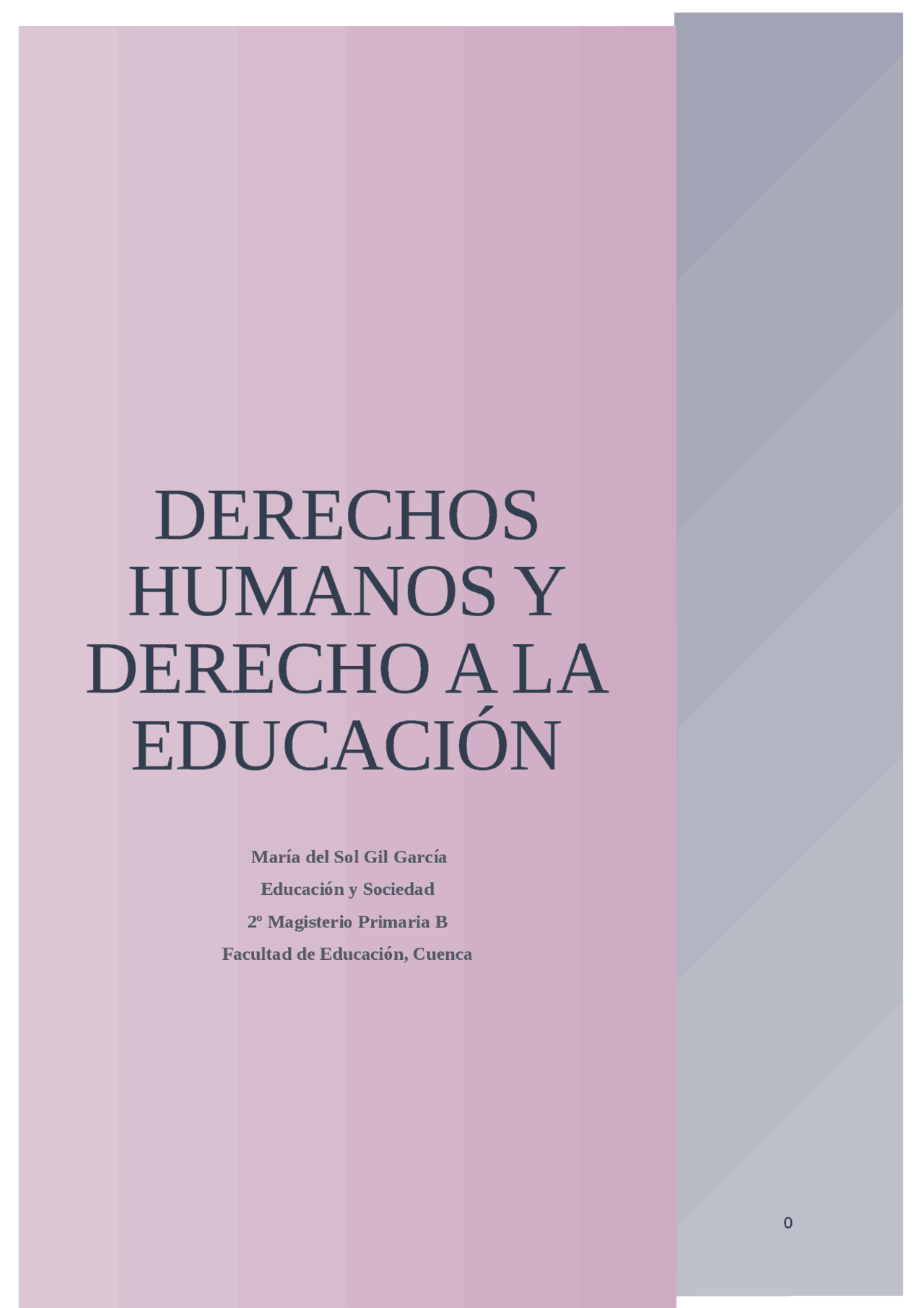 Derechos humanos y derecho a la educación - Docsity
