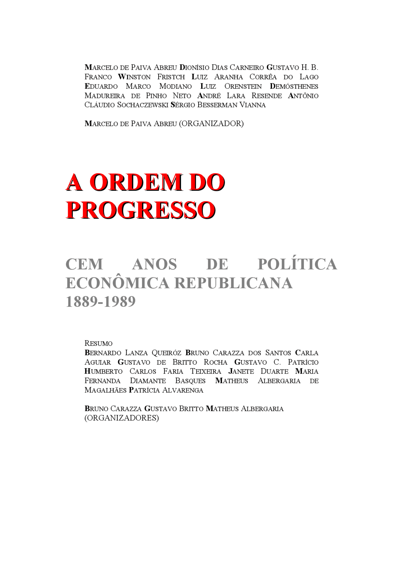 Resumo Economia Brasileira Docsity