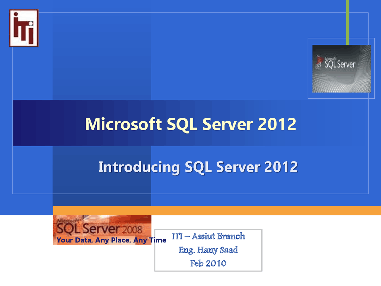Introduction to sql server - Docsity