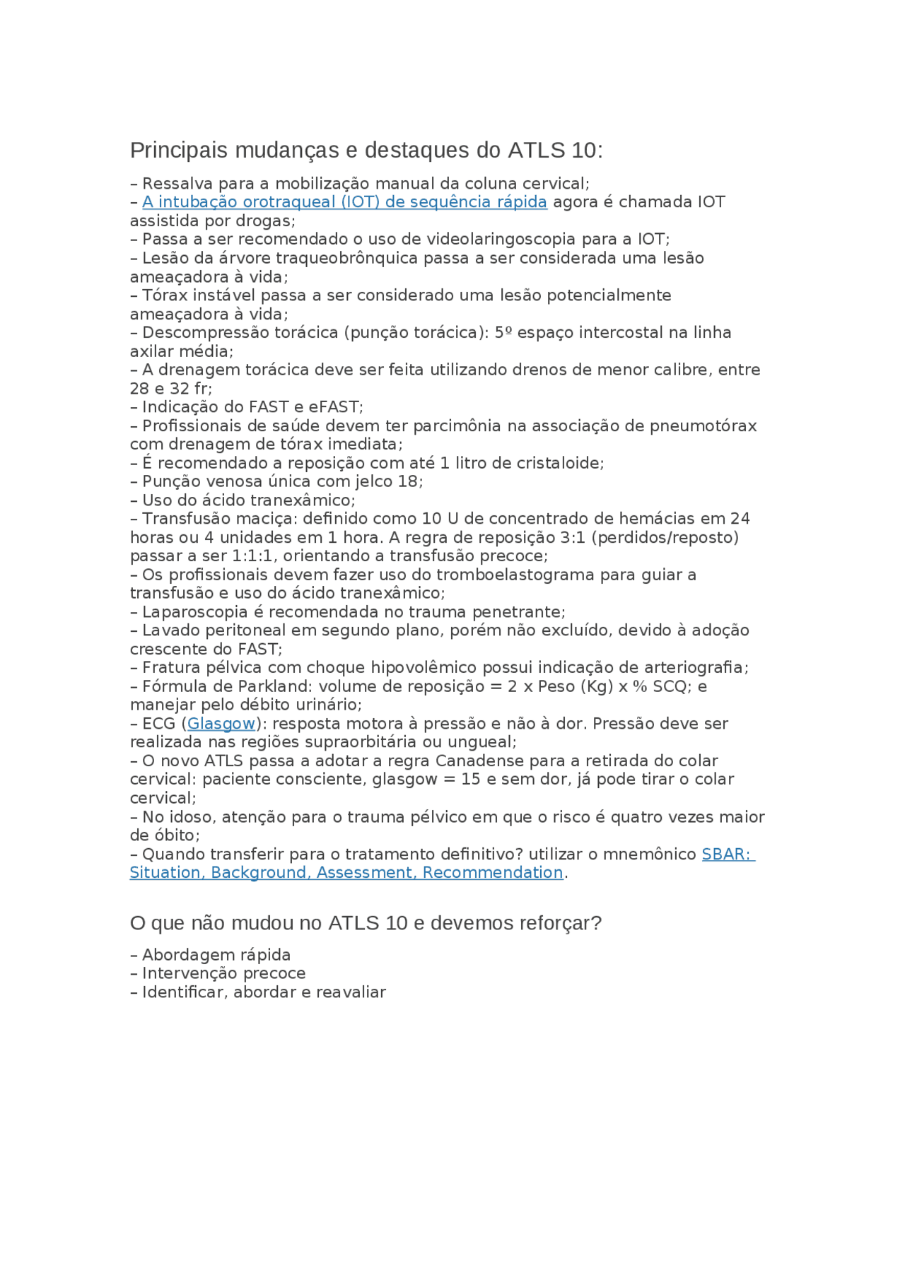 Atlc 10.pdf Principais alterações e destaques do ATLS 10: Resumo | Manuais ...