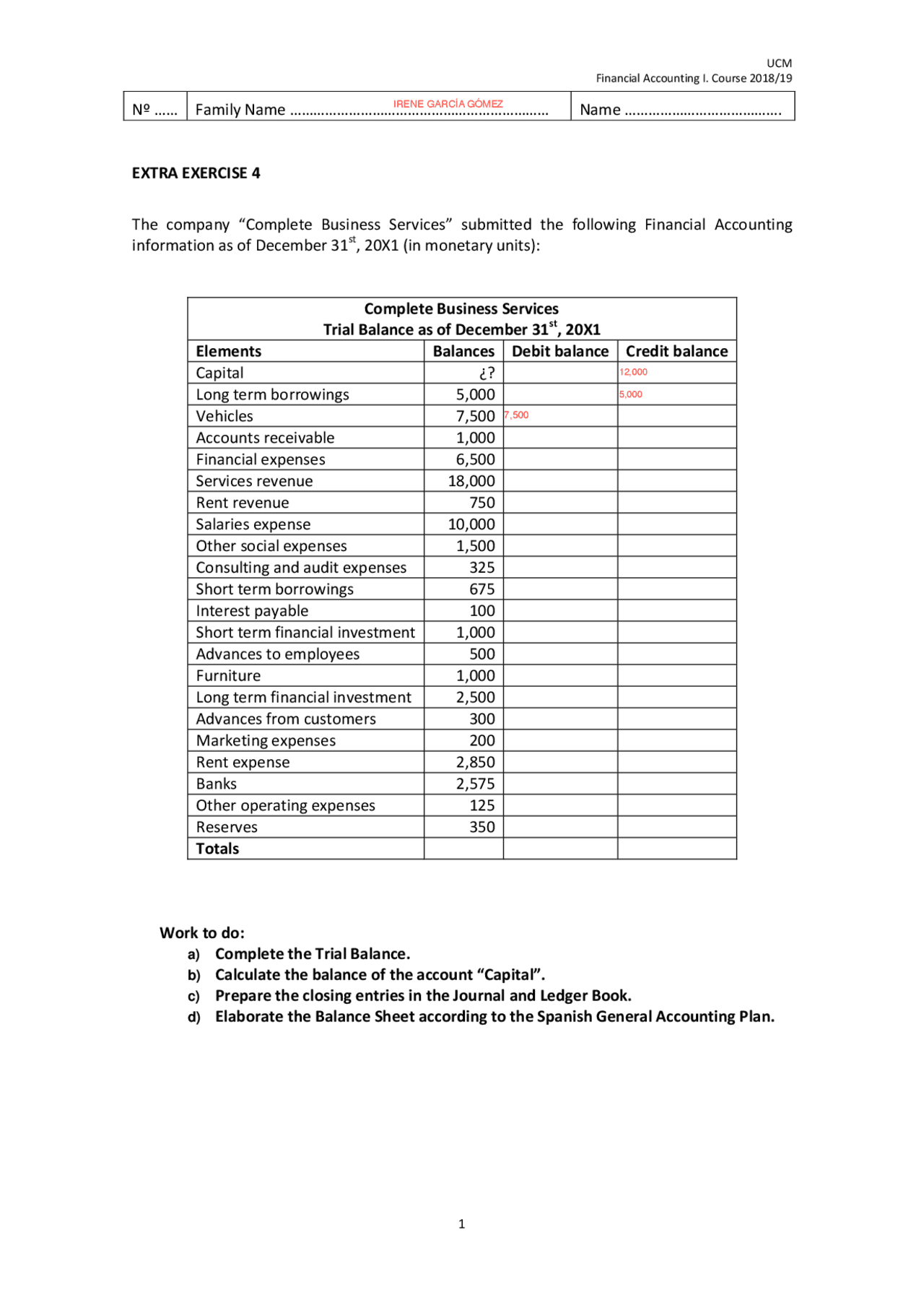Extra exercise accounting IIIIII - Docsity