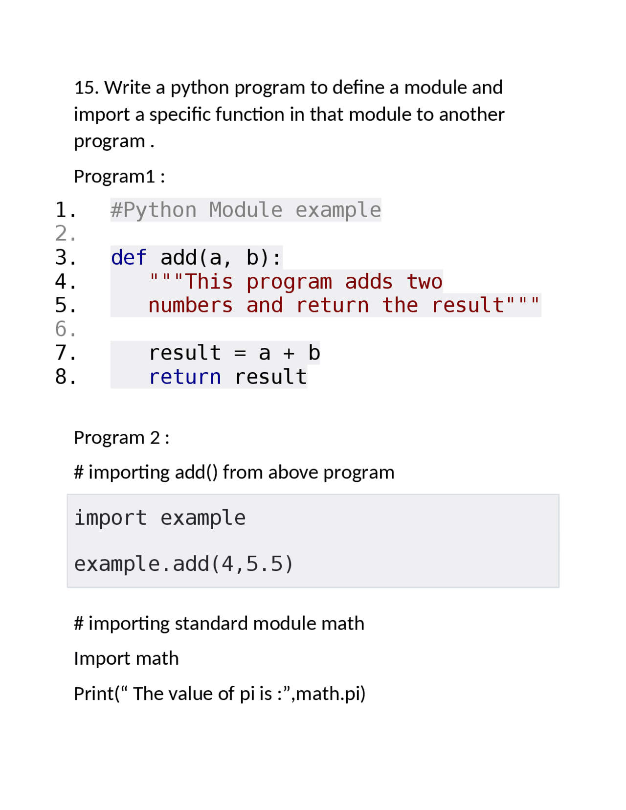 Python program 15th lab program for MCA new syllabus cbcs - Docsity