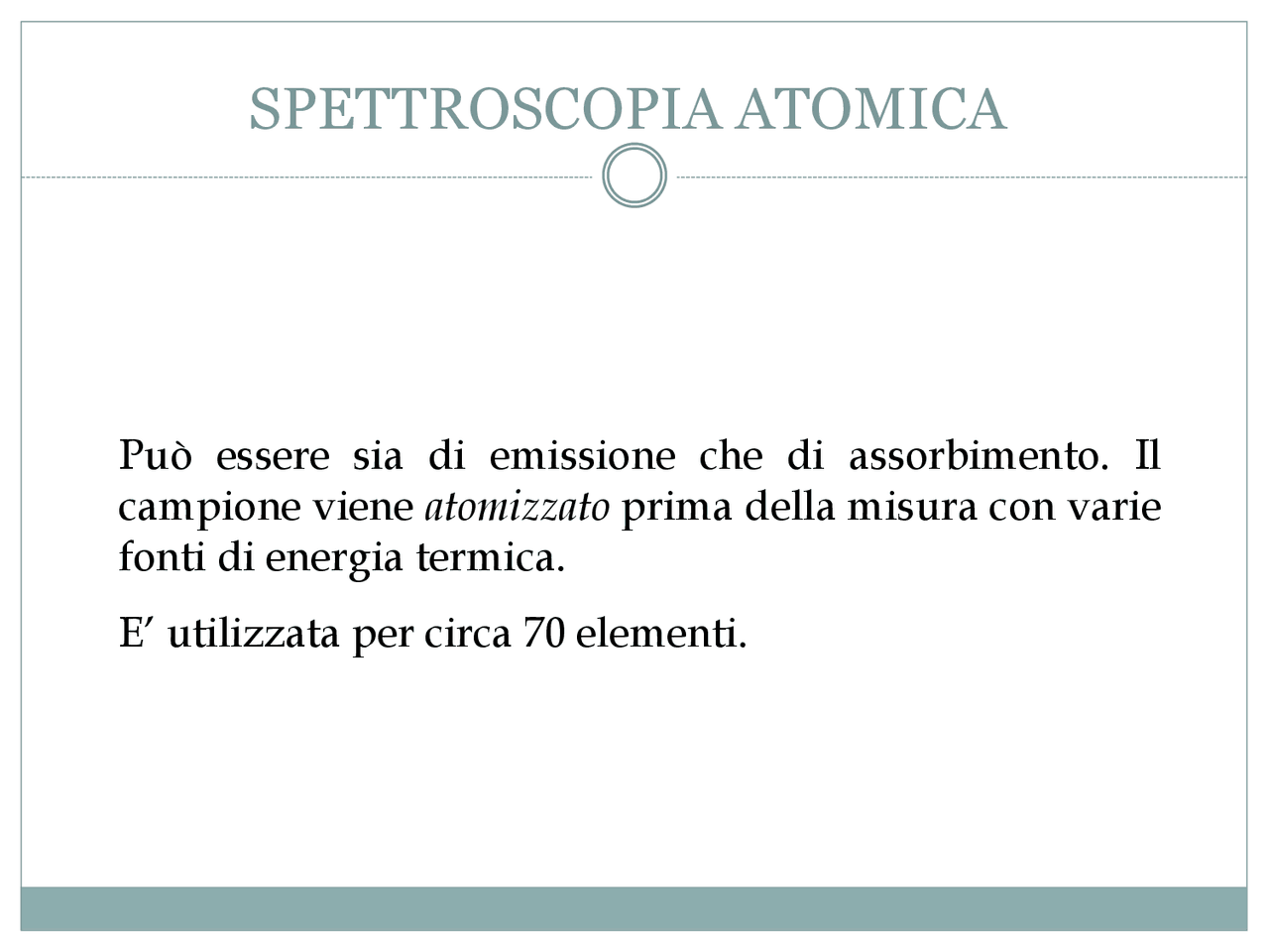 Spettroscopia di assorbimento - Docsity