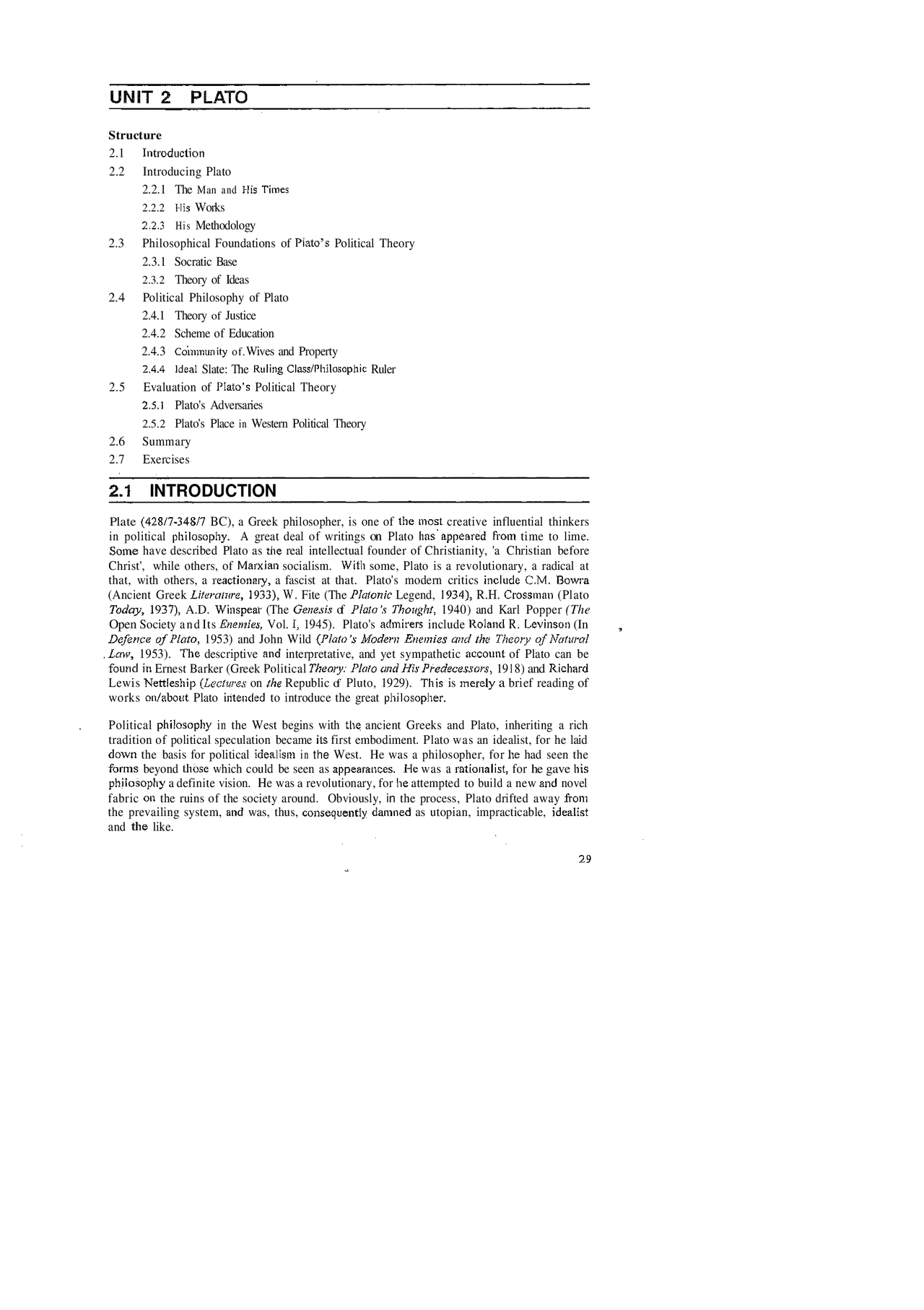 Plato Ugc Notes.pdf Plato political theory - Docsity