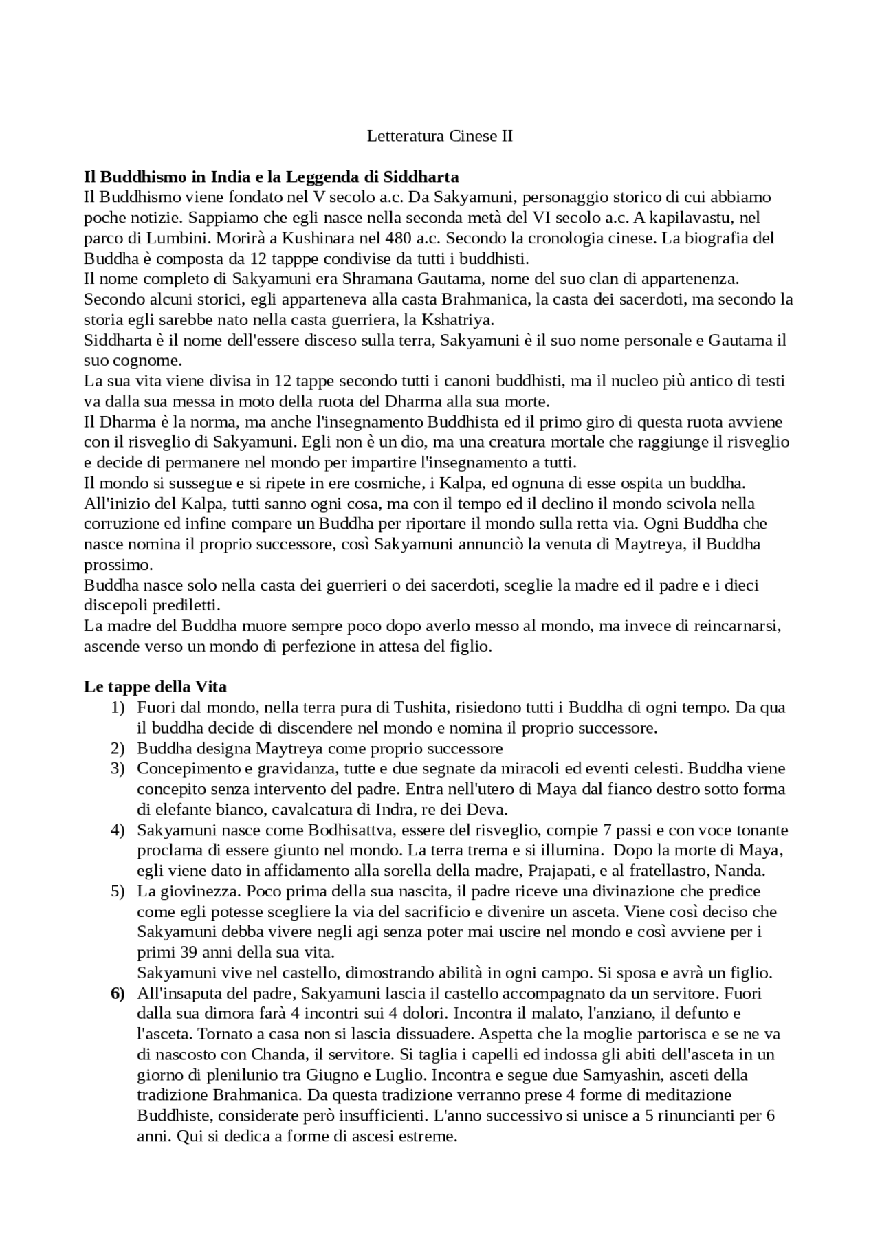 Storia del Buddhismo Cinese Docsity