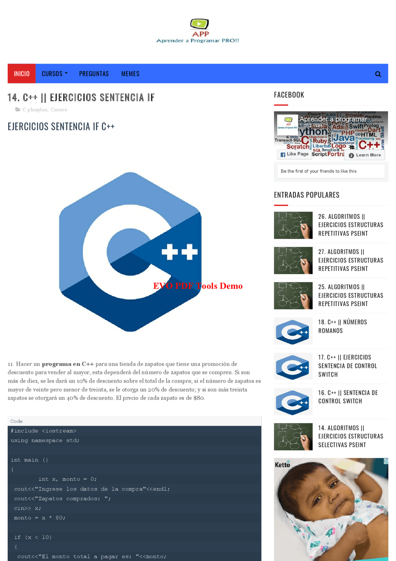 Ejemplos de Estructuras If-Else | Exercices de C Langage | Docsity