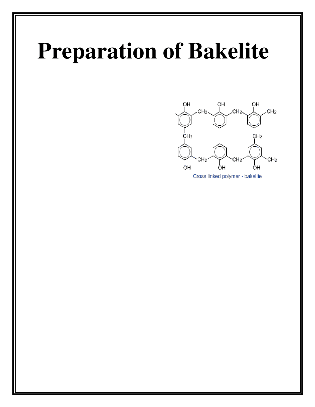 Bakelite Drawing Notes Preparation of Bakelite class 12 | Study Guides, Projects, Research ...