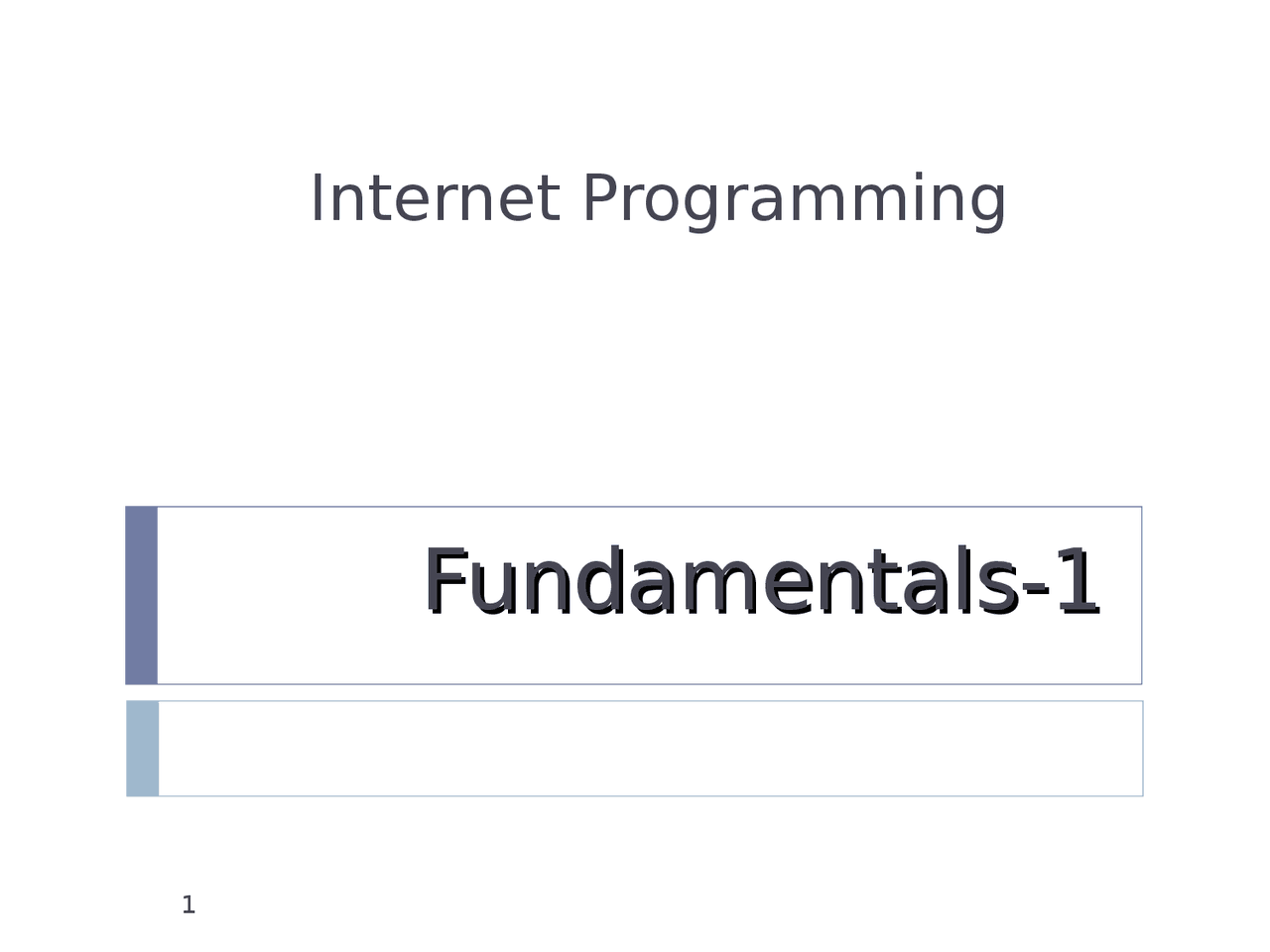 Internet programming introduction - Docsity