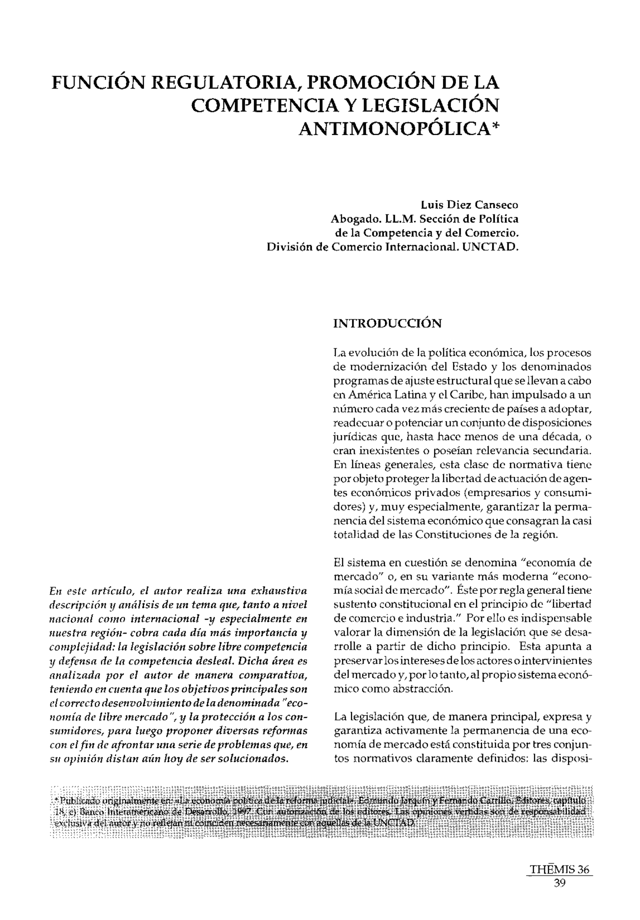 Tribunal de Defensa de la Competencia Monografías, Ensayos de