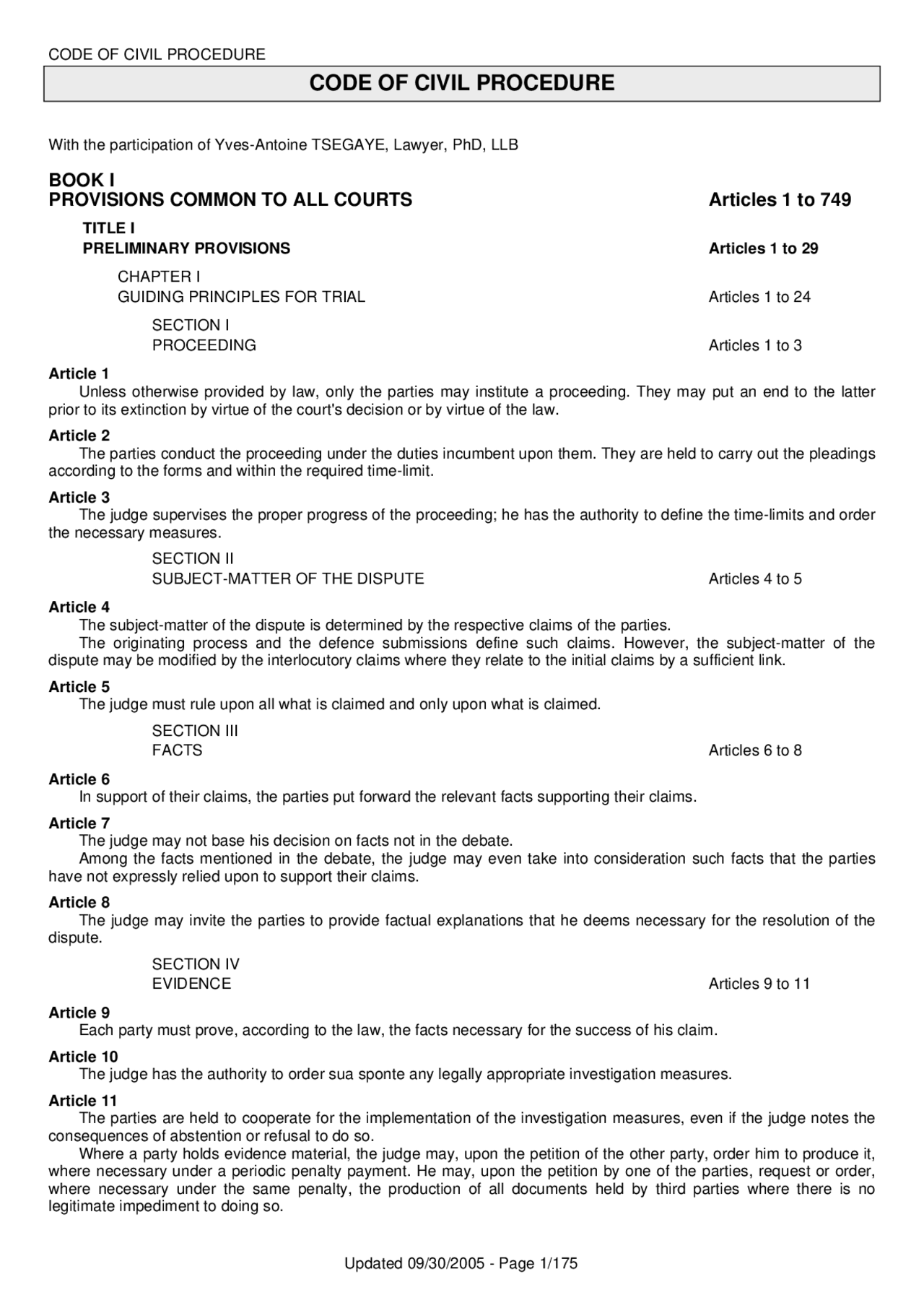 Civil procedure code - Docsity