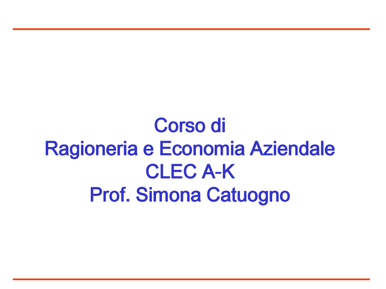 Prima lezione economia aziendale - Docsity