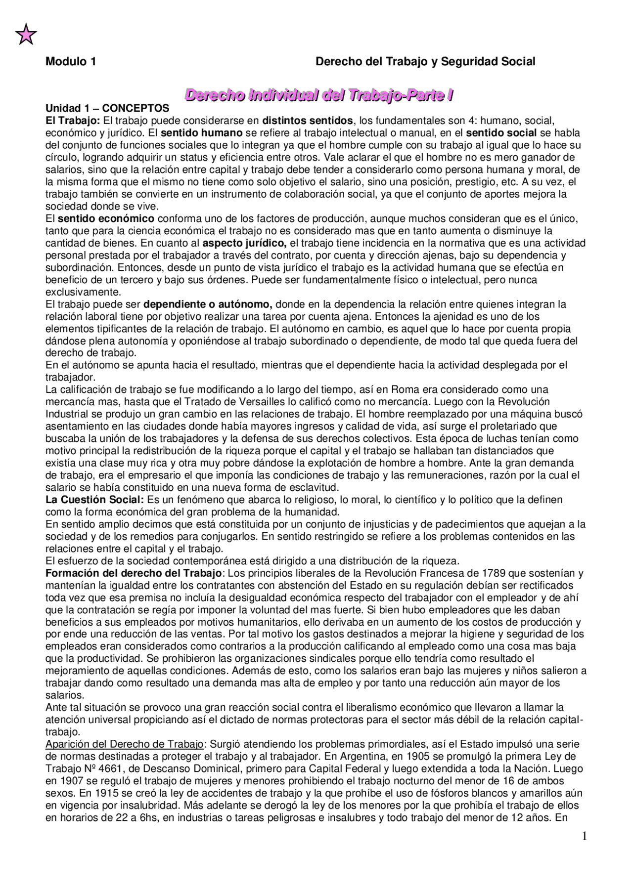 Resumen de Derecho del Trabajo y Seguridad Social | Resúmenes de ...