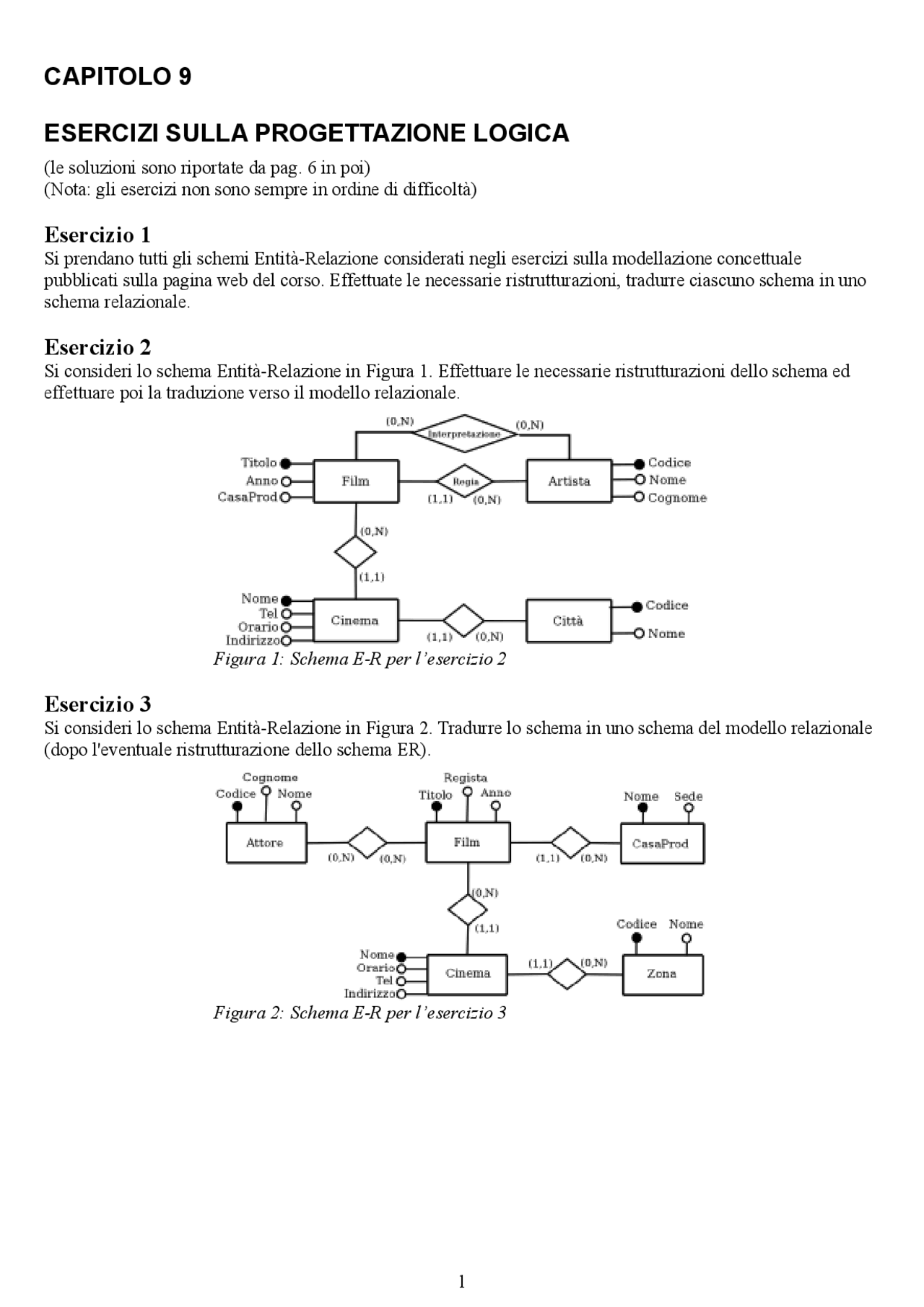 Modello logico (schema entità - relazione) | Esercizi di Informatica ...