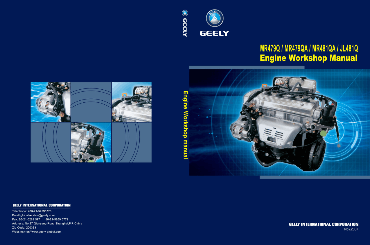 Manual de taller geely | Apuntes de Mecánica | Docsity